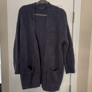 Barefoot Dreams Charcoal Open-Front Cardigan